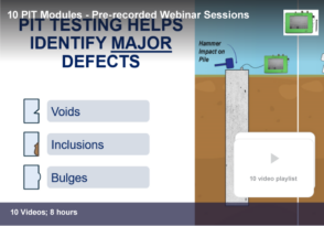 10 PIT Modules - Recorded Webinar Sessions - Pile Dynamics, Inc.